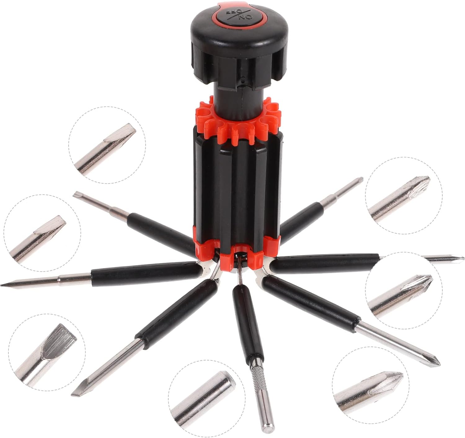 8 in 1  Ratcheting Screwdriver Set  with Flashlight