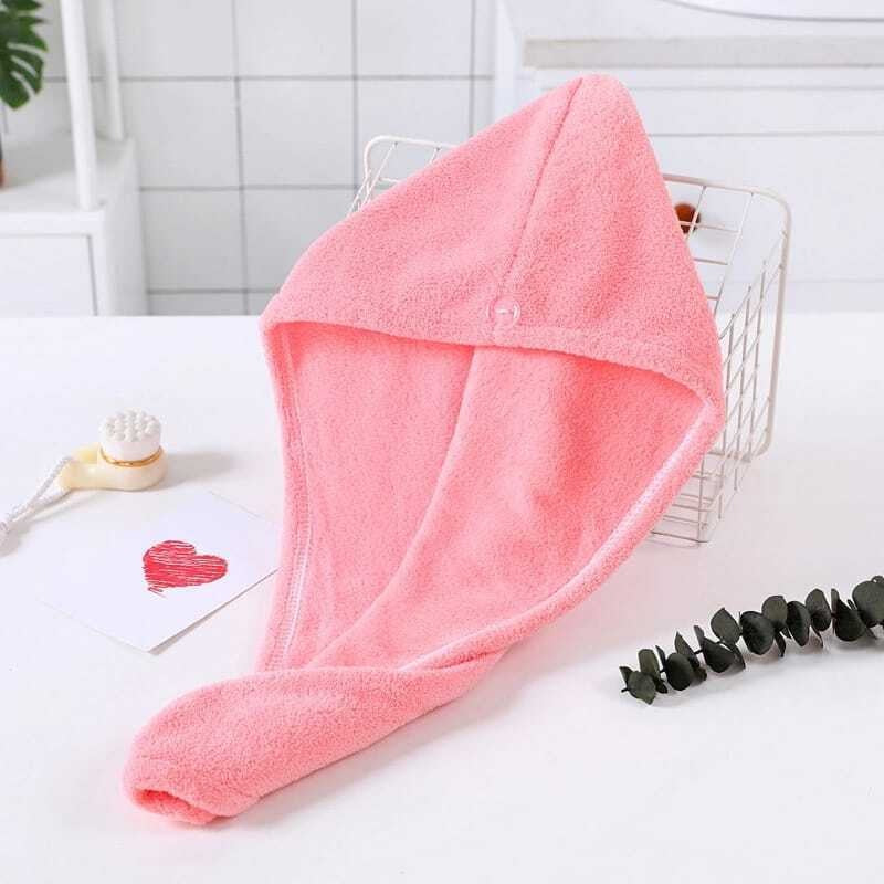Women Soft Microfiber Towels Shower Cap Towel Bath Hats for Women