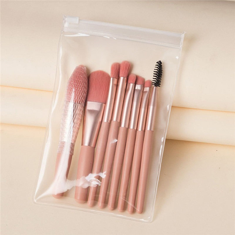 8Pcs Mini Travel Soft Makeup Brushes Set