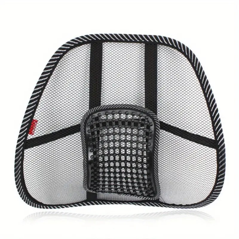 Lumbar Support Car Seat Cushion with Breathable Design & Massage Beads