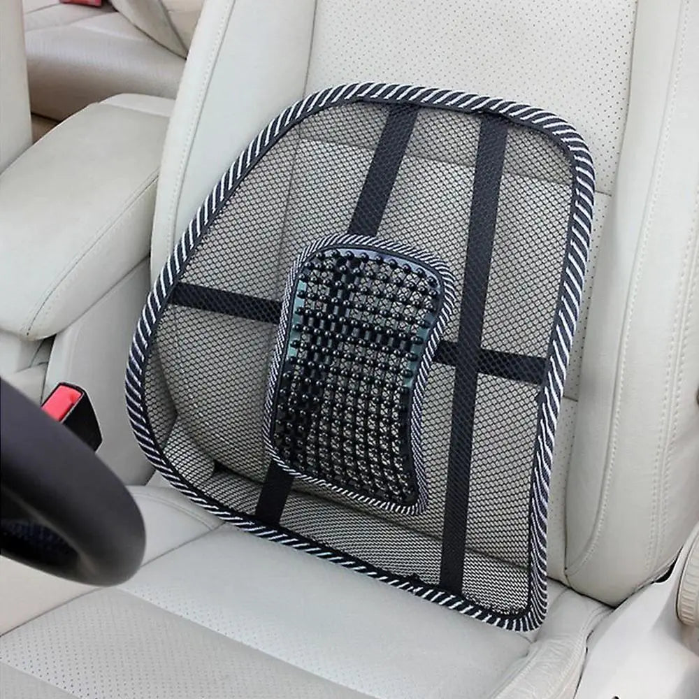 Lumbar Support Car Seat Cushion with Breathable Design & Massage Beads