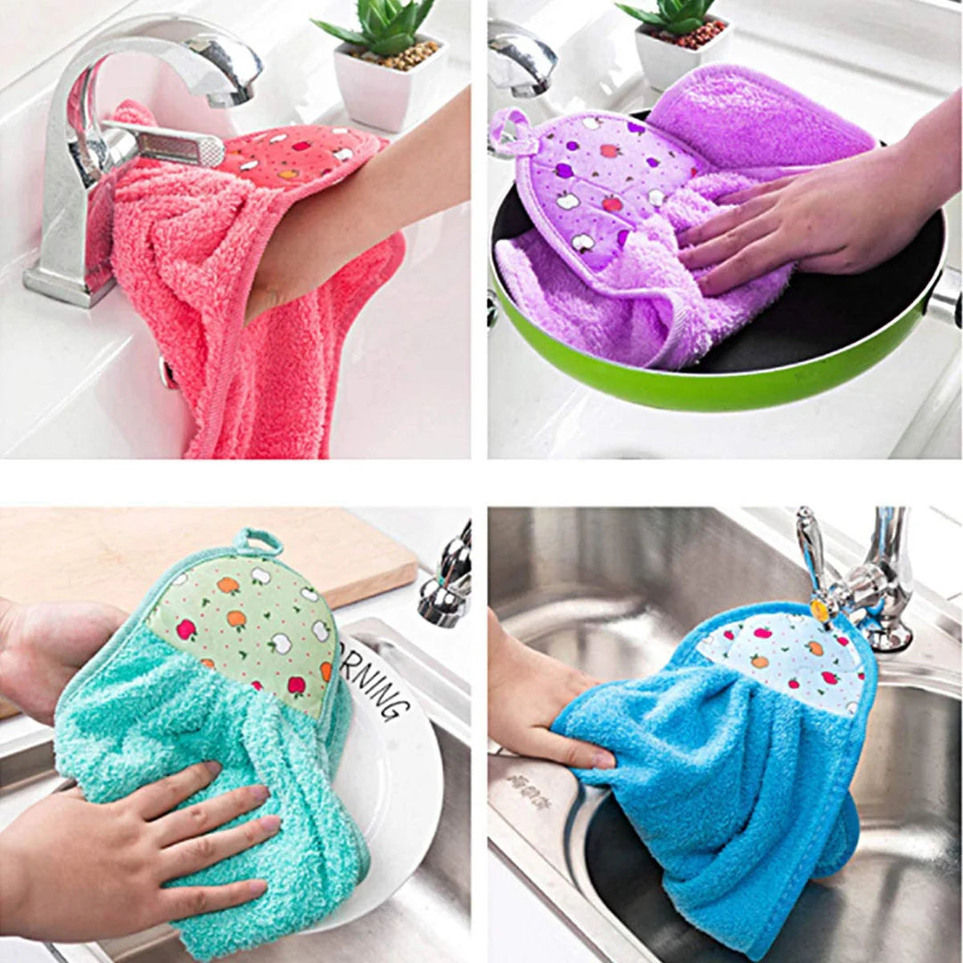 Beautiful Multicolor Hanging Kitchen Towel Pack of 5