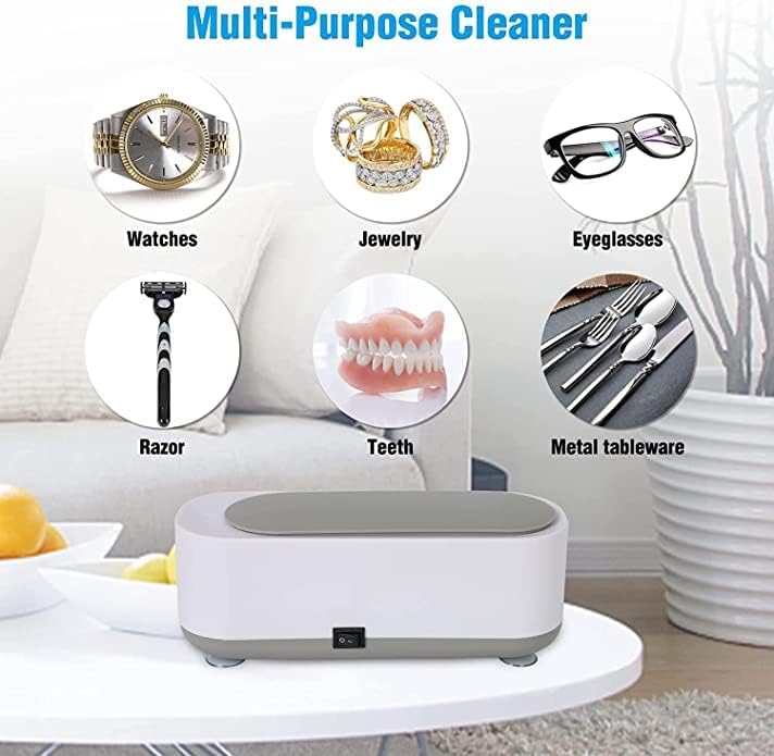 Ultrasonic Cleaning Machine for All Jewelry Rings, Eyeglasses Watches, Dentures Necklace