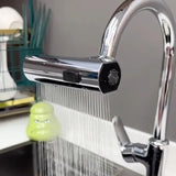 4-in-1 Kitchen Faucet with Rainfall, Waterfall, and Extender