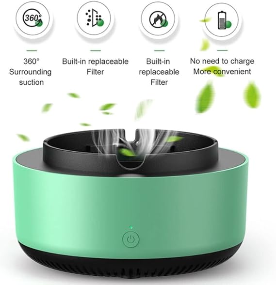 Electronic Ashtray with Air Purifier and Fragrance Function