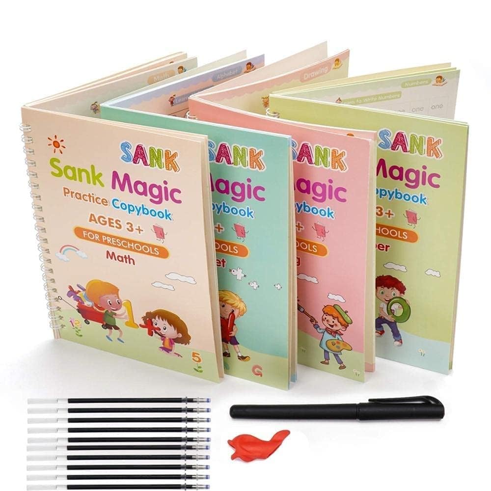 Sank Magic Reusable Practice Copybook Set with Pen