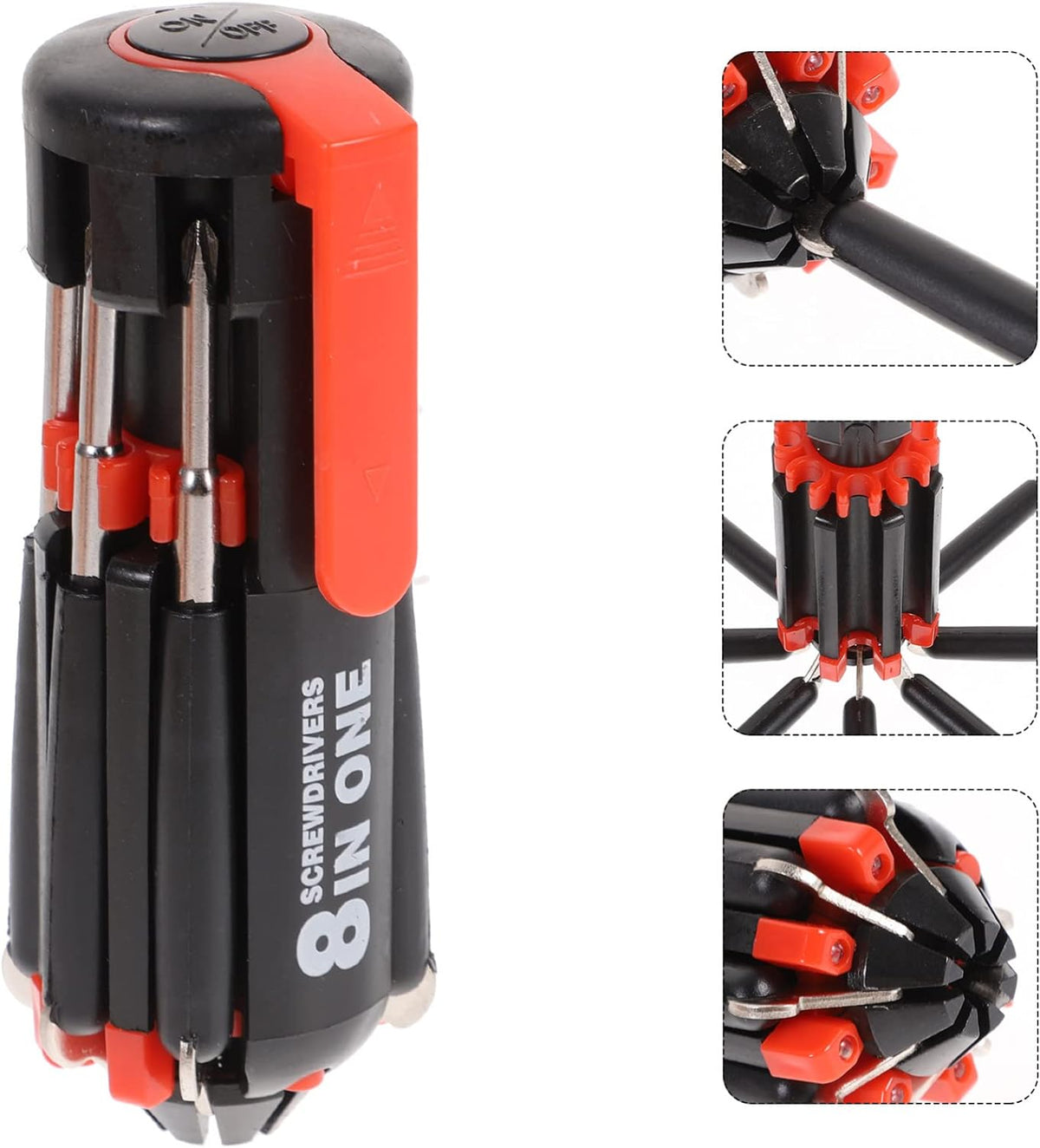 8 in 1  Ratcheting Screwdriver Set  with Flashlight