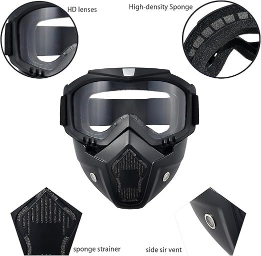 Full Face Anti-Dust & Smog Motorcycle Safety Goggles