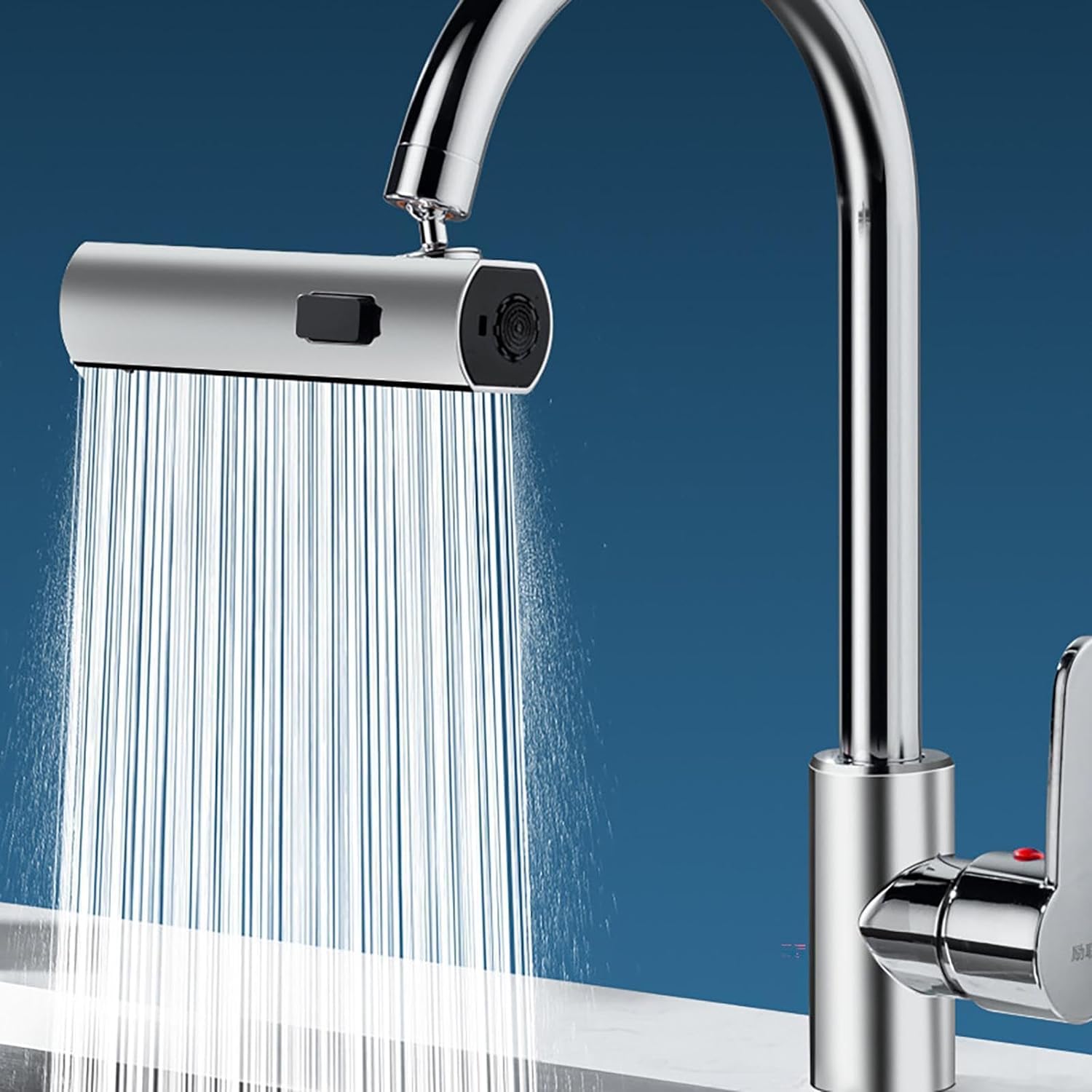 4-in-1 Kitchen Faucet with Rainfall, Waterfall, and Extender