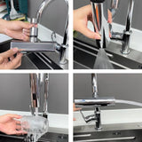 4-in-1 Kitchen Faucet with Rainfall, Waterfall, and Extender