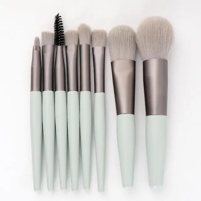 8Pcs Mini Travel Soft Makeup Brushes Set