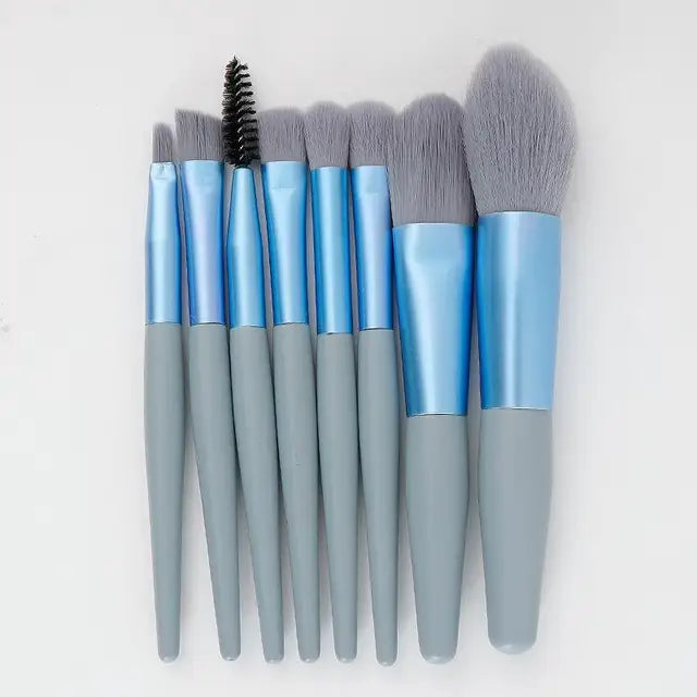 8Pcs Mini Travel Soft Makeup Brushes Set