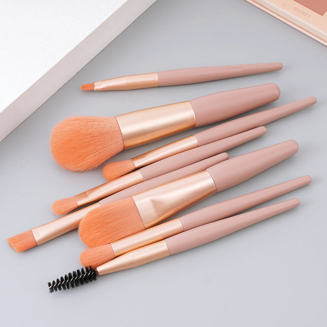 8Pcs Mini Travel Soft Makeup Brushes Set