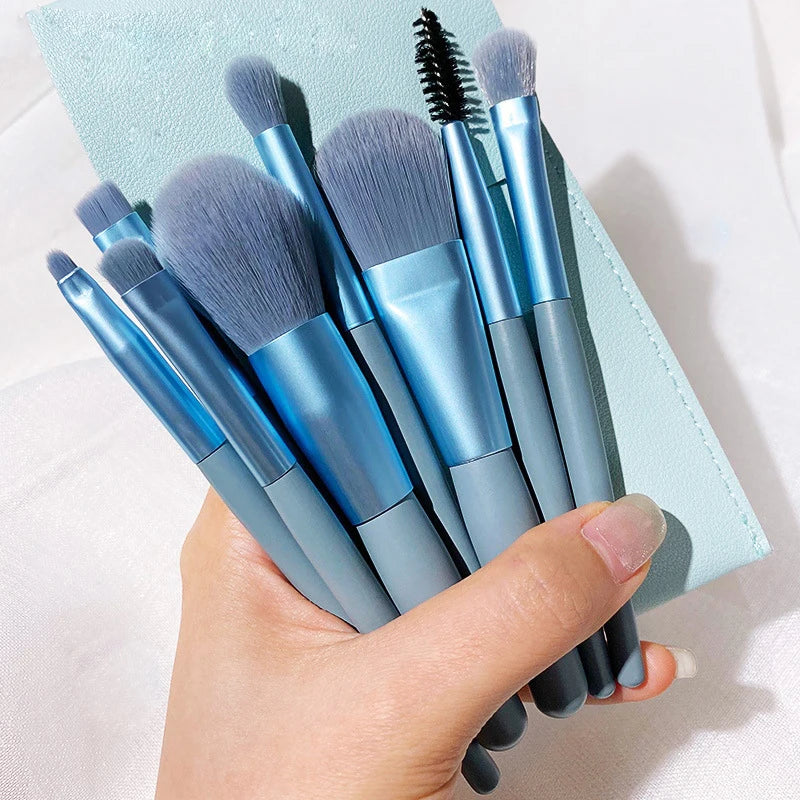 8Pcs Mini Travel Soft Makeup Brushes Set