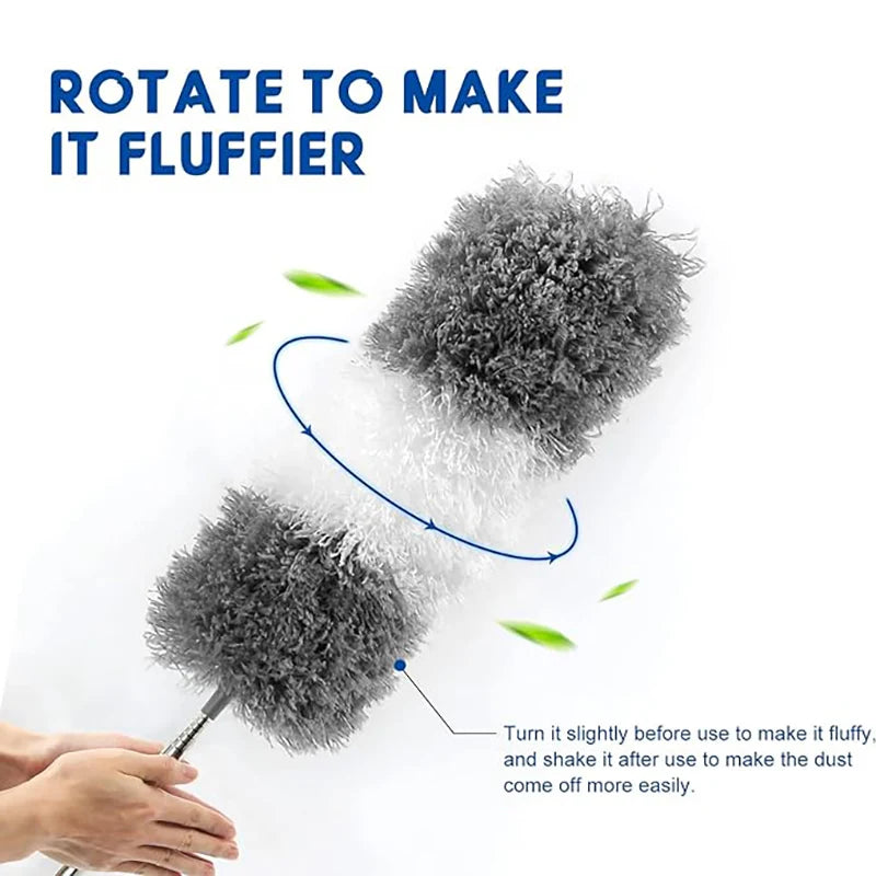 Adjustable Microfiber Duster - Flexible Cleaning Brush