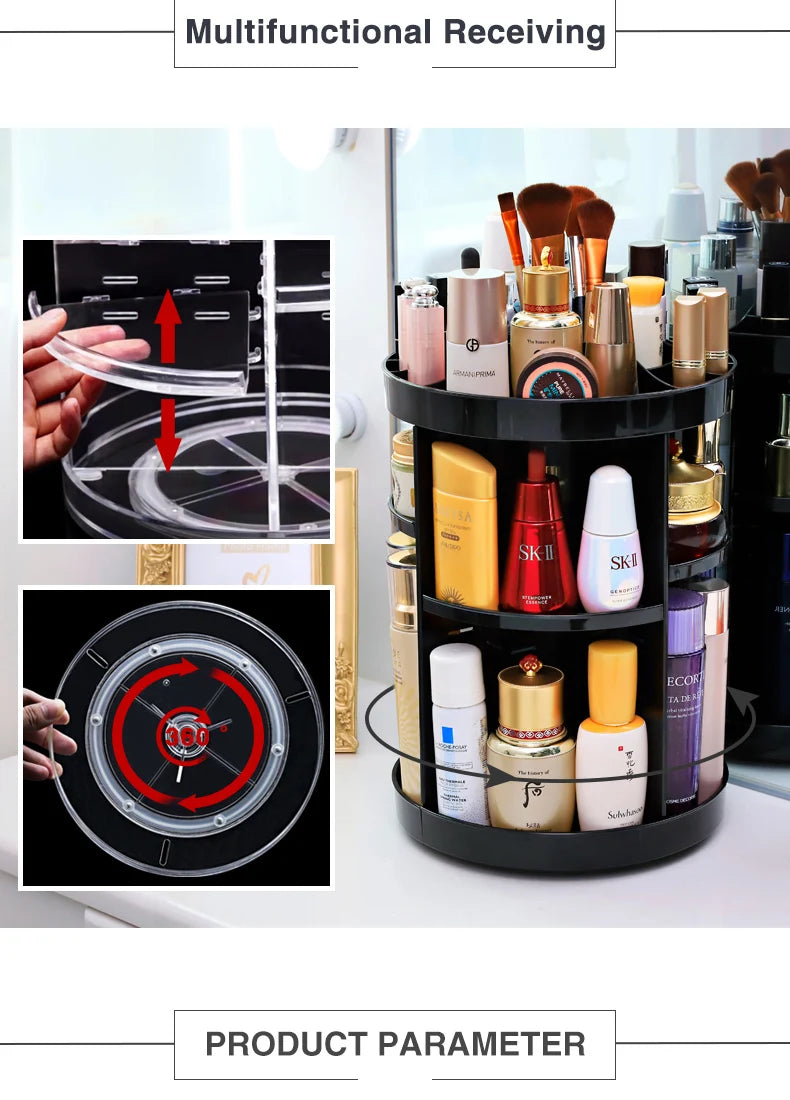 ✨360° Rotating Makeup Organizer 💄✨