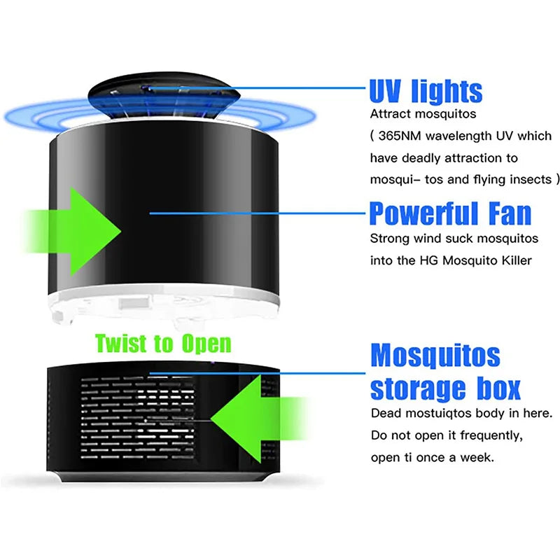 Versatile Mosquito Lamp for Home, Office, and Outdoor Use - Random Color