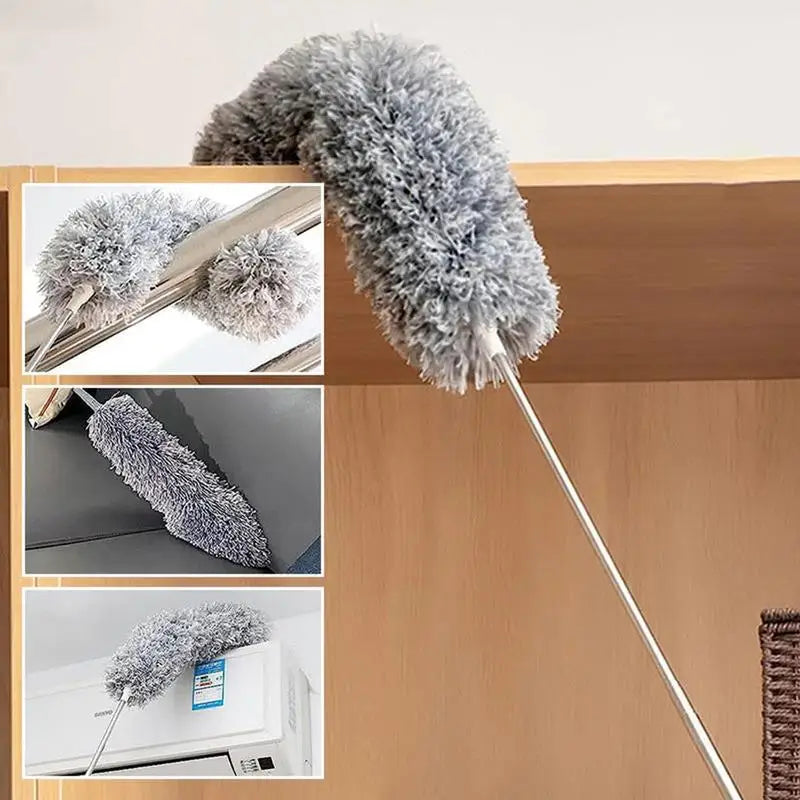 Adjustable Microfiber Duster - Flexible Cleaning Brush