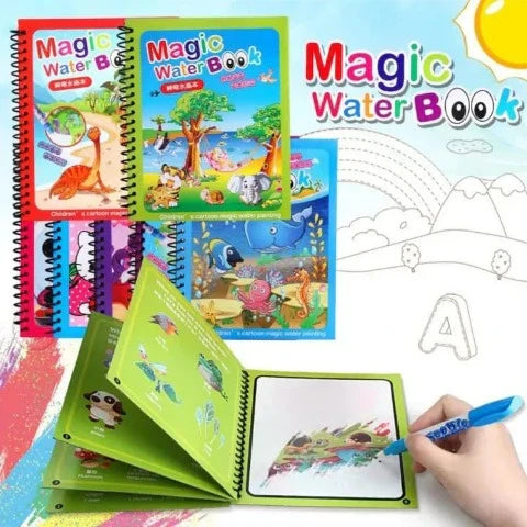 🎨🖋️ Ultimate No-Mess Fun & Learning Bundle for Kids – Magic Water Drawing Book & Sank Magic Practice Copybook Set! ✨📚