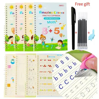 Sank Magic Reusable Practice Copybook Set with Pen