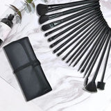 24-Pcs Professional Women Makeup Set Cosmetic Brushes With Folding PU Leather Pouch