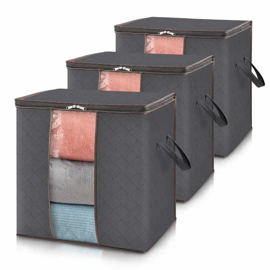 Large Foldable Storage Bags Organizer for Clothes and Blankets