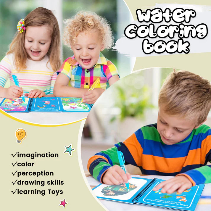 🎨 Magic Water Reusable Drawing Book: No-Mess Fun for Kids! 🖍✨